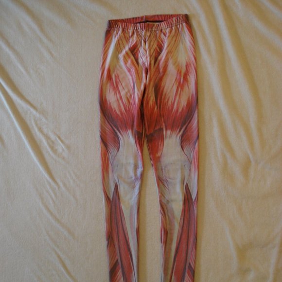 Human Muscle Pattern Printed Leggings Tights - Picture 3 of 7